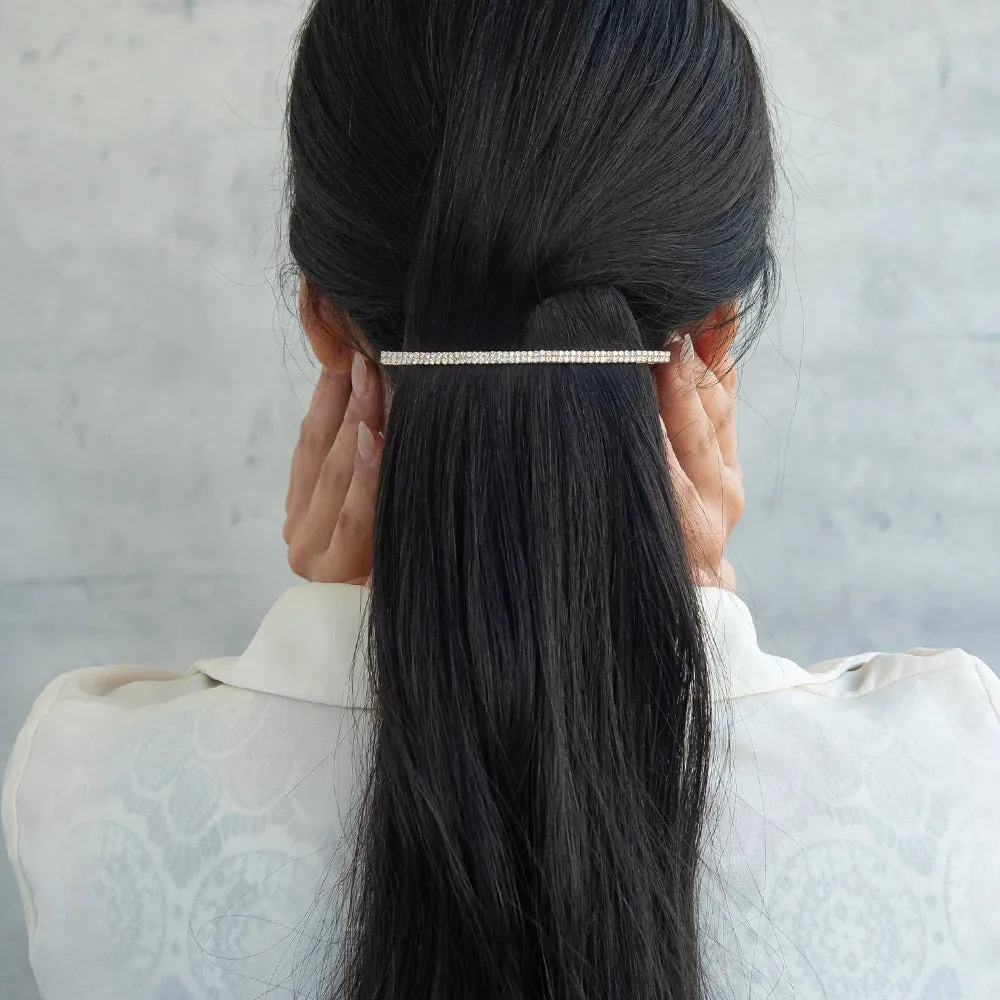 Slim Diamante hair Barrette