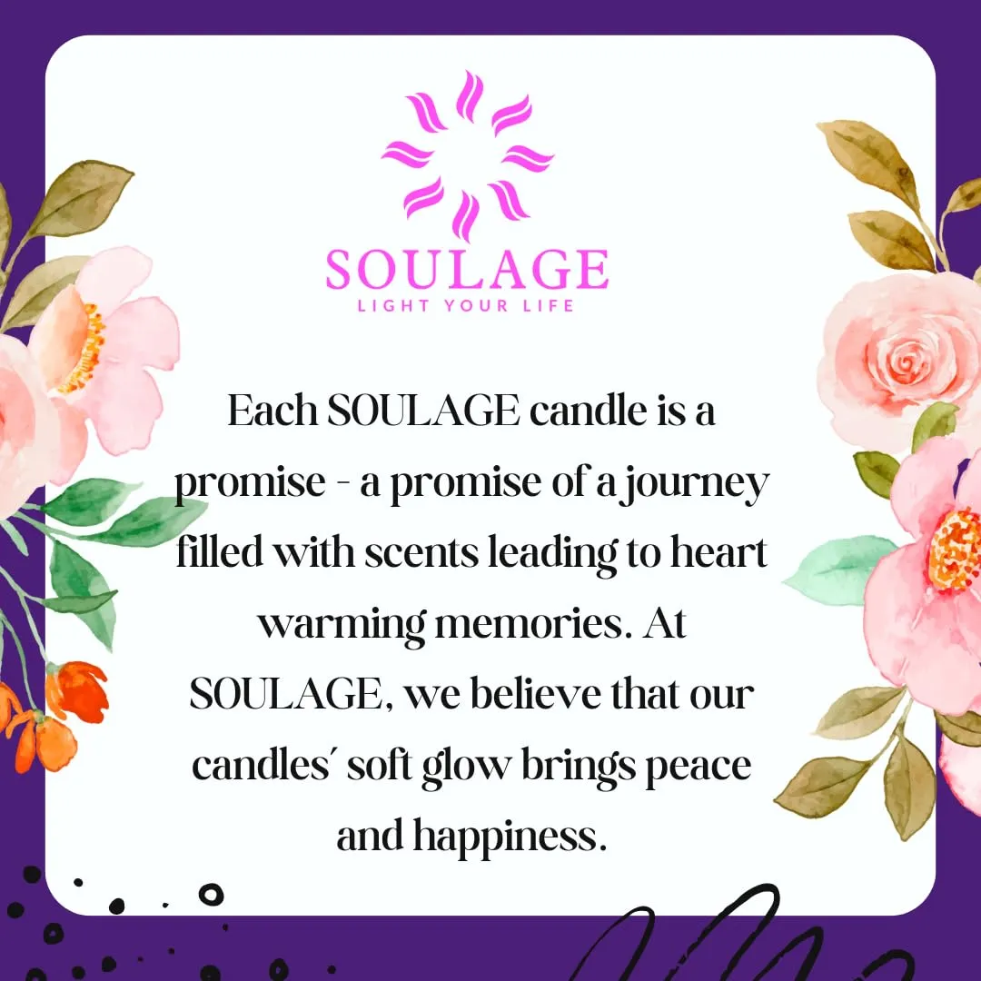 SOULAGE Premium Jasmine Scented Jar Candle| Luxury Aromatherapy| Hand Crafted| Natural Soy Wax| Healing & Meditation| Non Toxic| Anti Mosquito| 40  Burning Hours| Smokeless & Dripless Set of 2