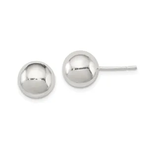 Sterling Silver Polished 9MM Ball Post Earrings