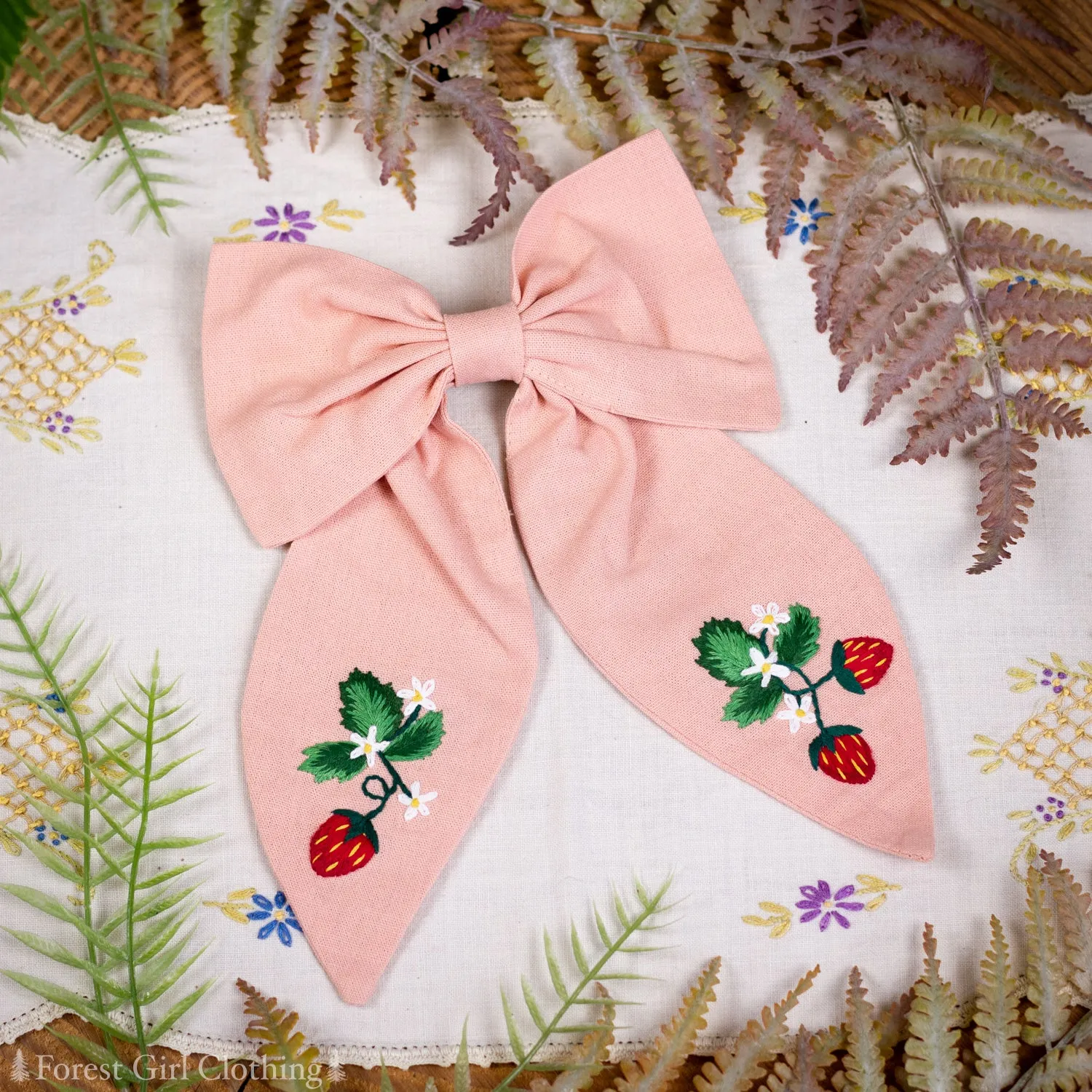 Strawberry Hair Bow