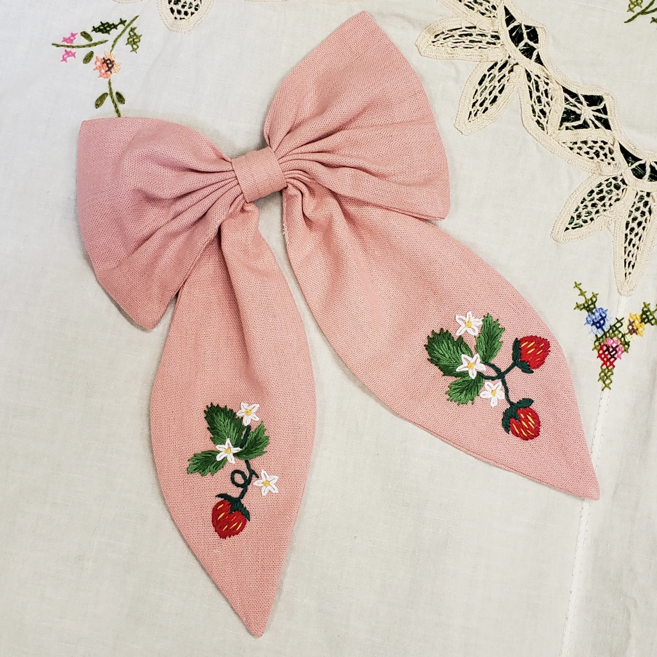 Strawberry Hair Bow