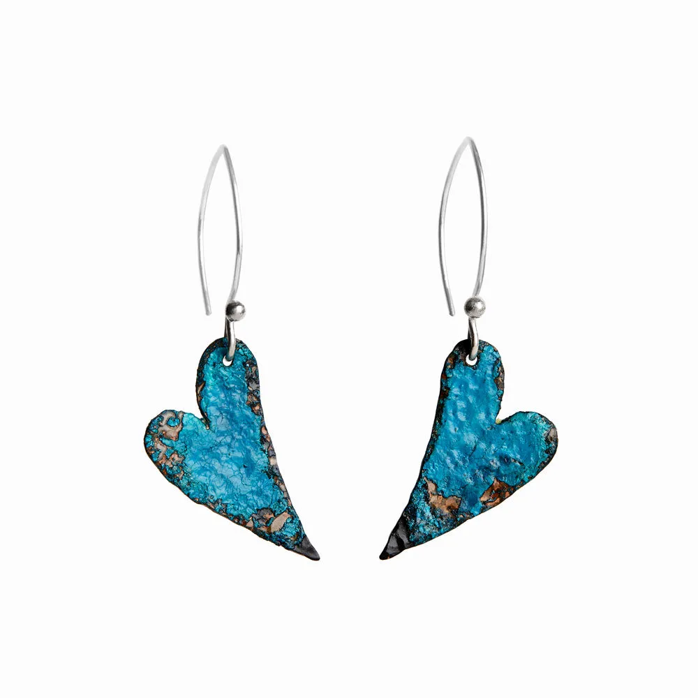 Turquoise Heart Earrings