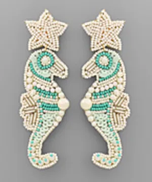 Turquoise Seahorse Earrings