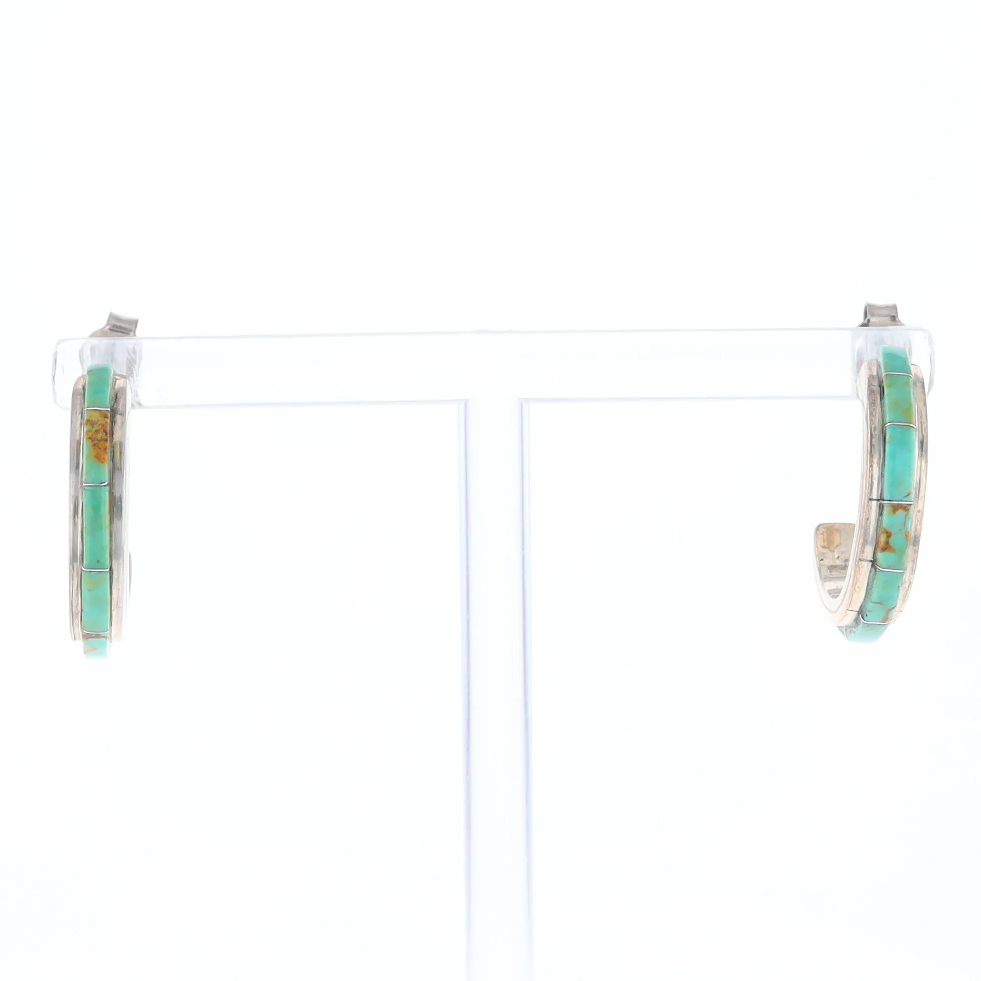 Turquoise Semi-Hoop Earrings