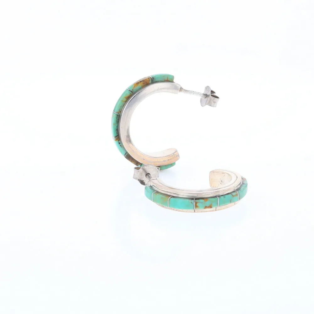 Turquoise Semi-Hoop Earrings