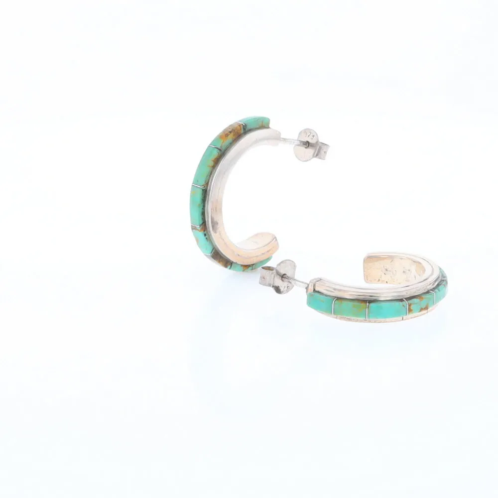 Turquoise Semi-Hoop Earrings