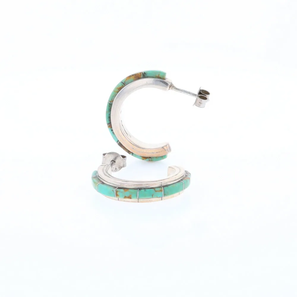 Turquoise Semi-Hoop Earrings