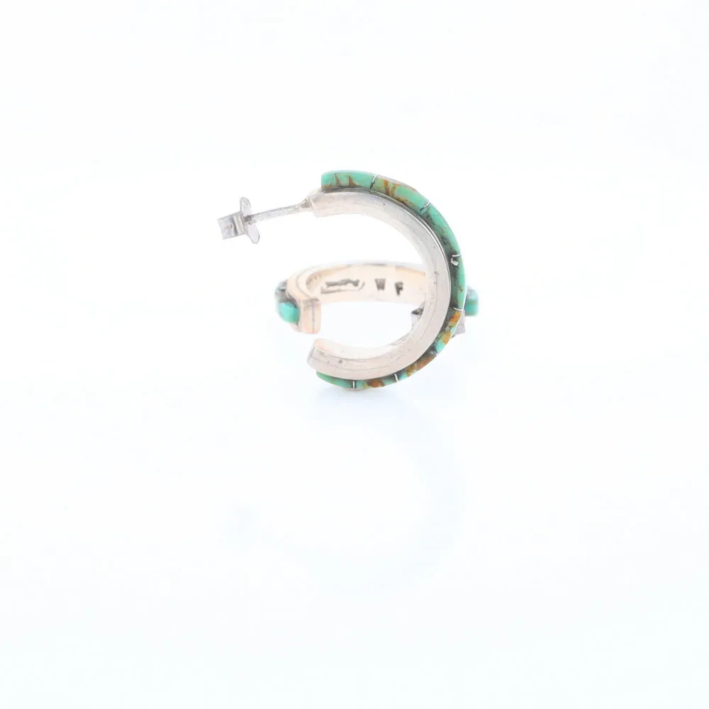 Turquoise Semi-Hoop Earrings