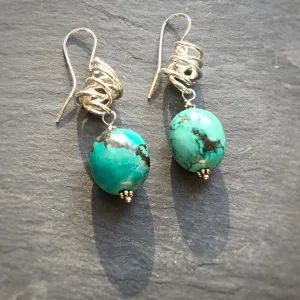 Turquoise Twizzle Earrings