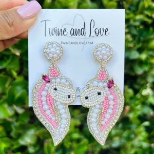 Unicorn Beaded Earrings