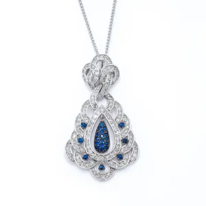 Vintage Sapphire & Diamond Pendant