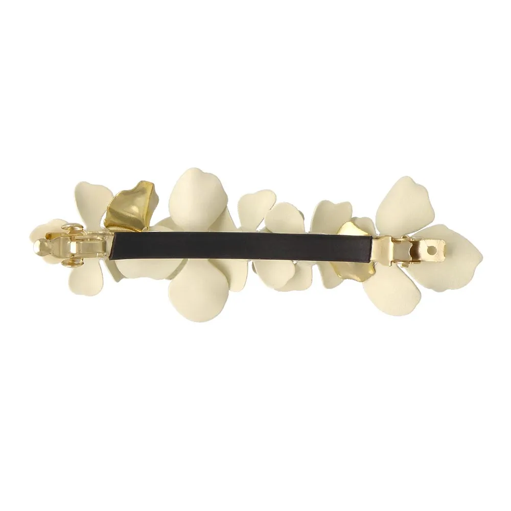 White Flower Non Slip Hair Barrette