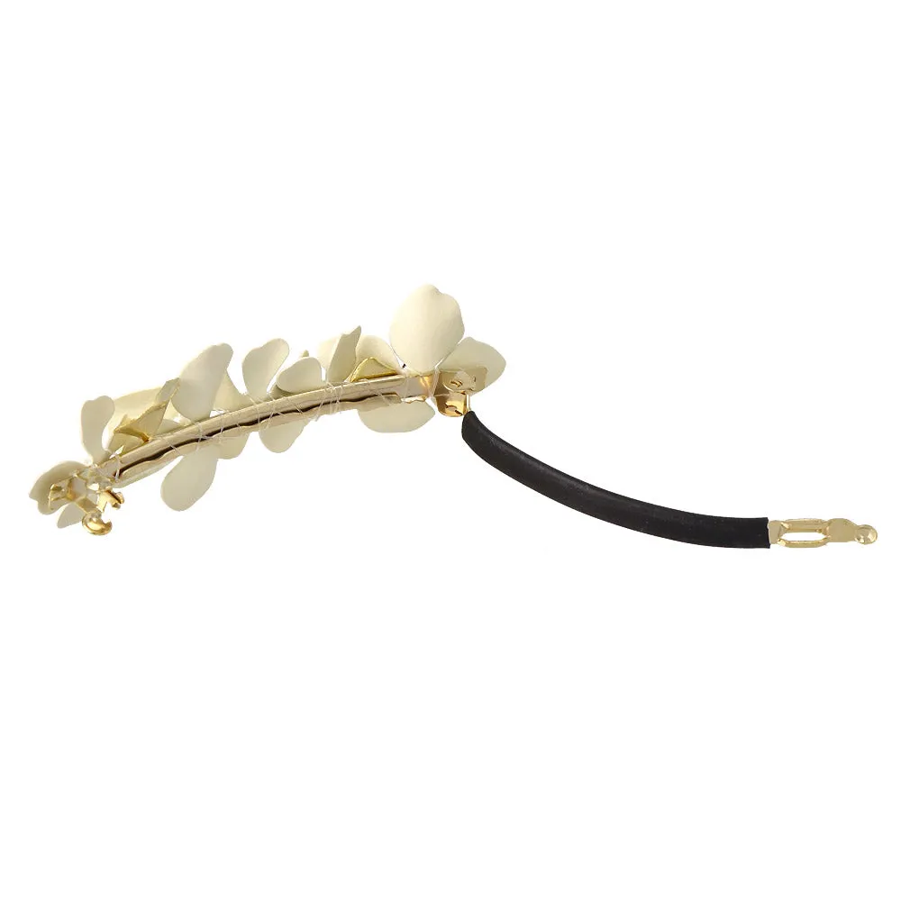 White Flower Non Slip Hair Barrette