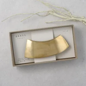 Wide Curve Brass Barrette