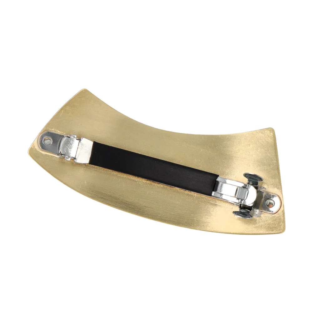 Wide Curve Brass Barrette