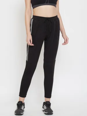 Women Black/White Colorblock Joggers