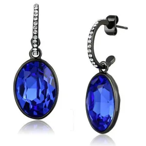 Women Stainless Steel Synthetic Crystal Earrings