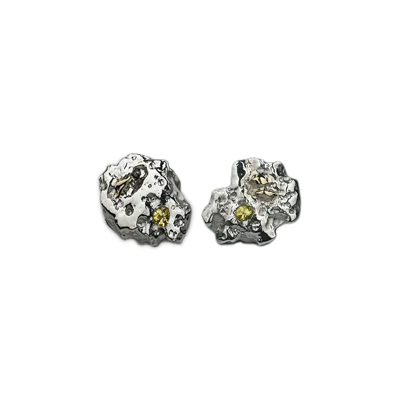 Yellow Sapphire Stud Earrings by Jess Bischoff